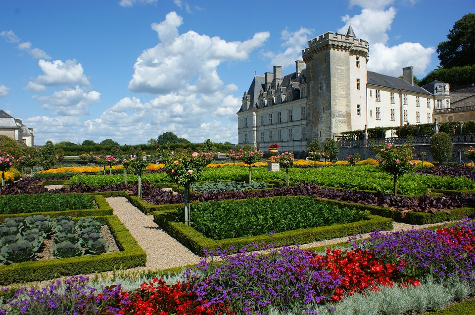 Le château de Villandry depuis ses jardins